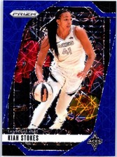 2024 Panini Prizm WNBA #122 Kiah Stokes Blue Velocity Prizms