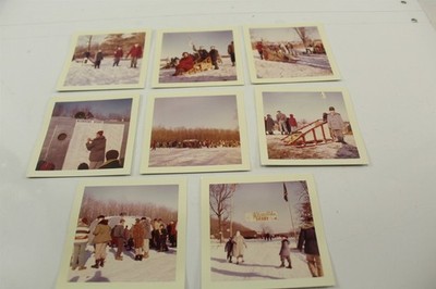 1959 Scouting Color Photos Klondike Derby Lot of 8 Winter Snow Sleds People