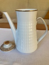 Vintage Kaffeekanne Porzellan weiß/gold Bavaria Winterling