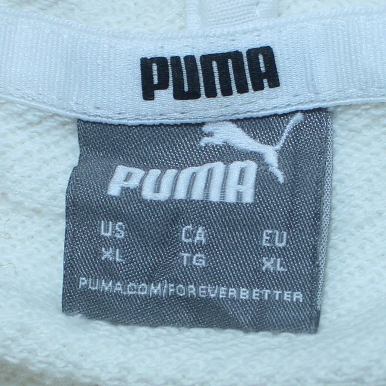 Vintage PUMA WHITE HOODIE MENS XL image 7