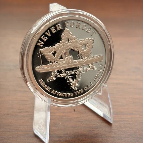 2021 USS LIBERTY 1 Oz. Silver Shield V2 Proof COA & Box included