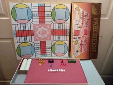 Complete Vintage 1975 Selchow & Righter Deluxe Edition Parcheesi Board Game