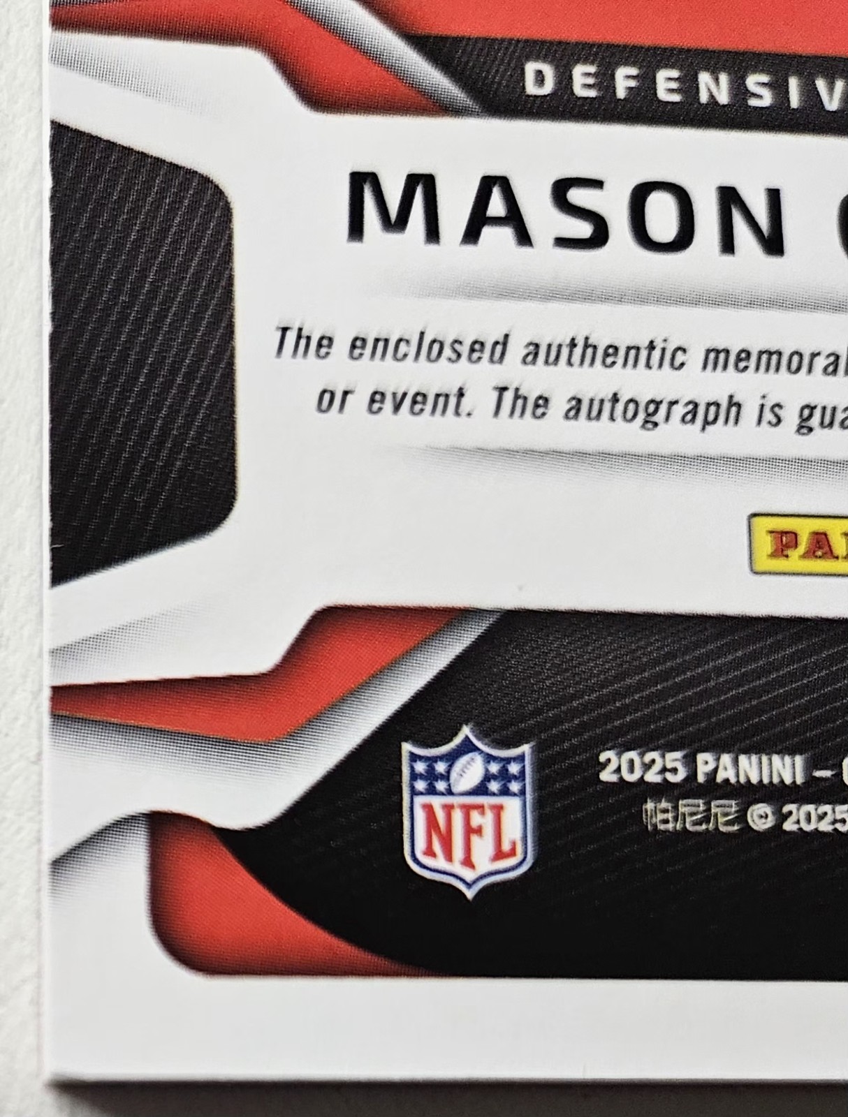 2025 PANINI CERTIFIED NFL FRESHMAN FABRIC ROOKIE PATCH AUTO /99 MASON GRAHAM RPA view 7