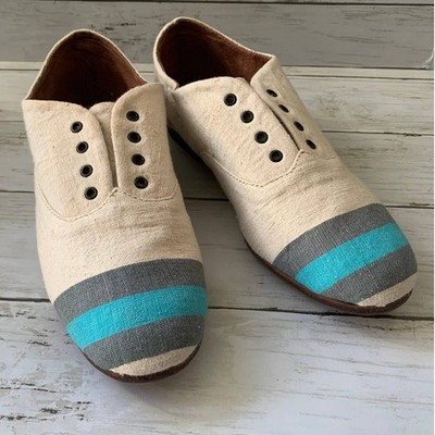 Osborn for Lem Lem EU 38 US 7.5 Casual Lace Up Shoes in Cream