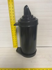 Vintage Black Cylindrical Film Developing Tank with Pour Spout Lid, Made in Cana