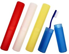 Pack of 100 Toothbrush 2 Piece Holder Individually Wrapped Variety of