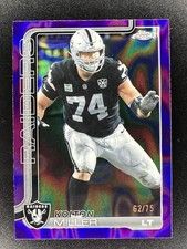 2025 Topps Chrome Football Kolton Miller #183 Purple Lava Refractor /75