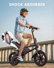 GYROOR C33 14" Folding Electric Bike for Adults LED Display Commuter City Ebike