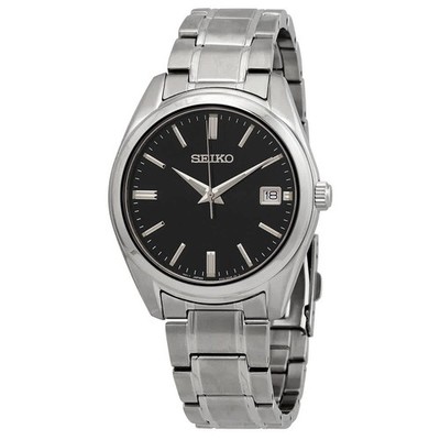 Seiko Essentials Quartz Black Dial Men's Watch SUR311