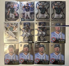 Cal Raleigh 2022 Topps Chrome, Prizm Platinum Rookie Lot Of 12 Mariners