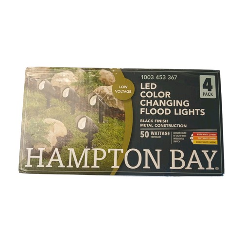 Hampton Bay 50 Watts Color Changing Flood Light 4-Pack 1003453367
