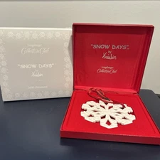 Longaberger Collectors Club Snow Days by Kaitlyn Ceramic Ornament 2000 Christmas