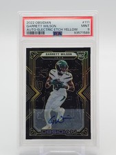 GARRETT WILSON 2022 OBSIDIAN ELECTRIC ETCH YELLOW ROOKIE RC AUTO /25 PSA 9 Q1970