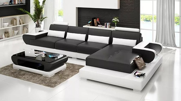 Design Eckcouch Sofa Ecksofa Sofas Couch Polster Eckgarnitur Couchtisch Neu 2Tlg-image