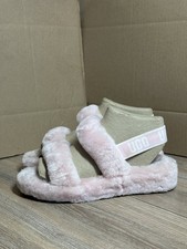 UGG Oh Yeah Women  s Pink Sheepskin Shearling Slide Slippers US 11 MPN 1107953