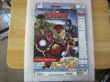 🔥Kellogg’s Avengers Age of Ultron Cereal Box 2015 HeroEdition Marvel Promo Rare