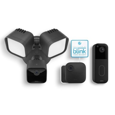 Blink Outdoor 4 Camera 4th Gen Security System 2600 Lumens Floodlight & Doorbell
