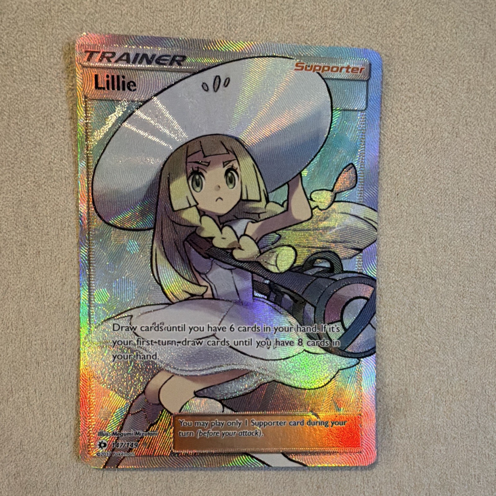 The Pokémon Company Lillie 147/149 SM Base Set Ultra Rare Full Art Holo