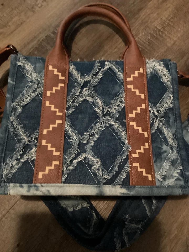 Nuevo bolso de hombro Wrangler Denim con correa bandolera de mezclilla para mujer Foto 3 de 3