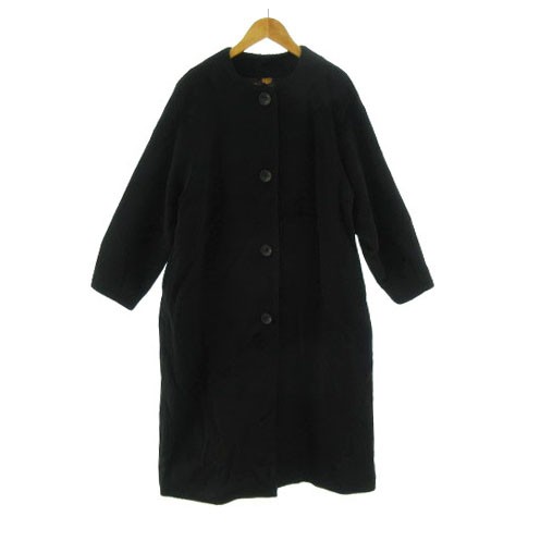 【Abrigo】Abrigo largo sin cuello para mujer Lois CRAYON mezcla de lana hecho en Japón