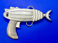 Hubley Atomic Disintegrator Space Ray Gun Gold Tone Belt Buckle by Mobtown 2004