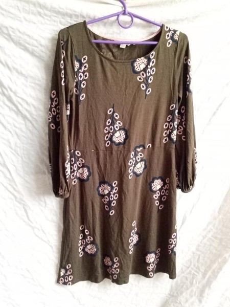 Women Boden Dress Khaki Viscose 34 / XS / 42