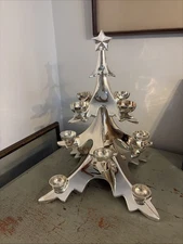 Pottery Barn Christmas Tree Metal Tea Lights Ornaments Holder Retired Heavy 9 Lb