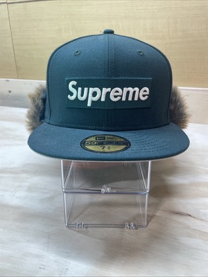 帽子 Supreme Earflap New Era 7 5/8 Dark Green Supreme Leather Earflap New Era (FW22) - $88