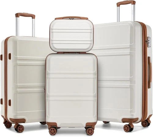 KONO 4 Piece Luggage Sets Expandable with Spinner Wheels TSA Lock Suitcases