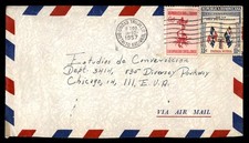 Mayfairstamps Dominican Republic 1957 Trujillo City to Chicago IL Cover aax_6983