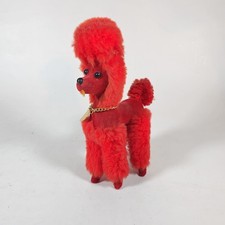 Vintage Dream Pets Plush 8" Red Poodle Dog Heart Chain R Dakin Co