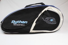 Python Deluxe"3R" Expandable Racquetball Bag Black Blue White Holds 3 Rackets
