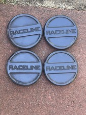 Raceline Wheels Custom Wheel Center Caps Set Of 4 Caps Gloss Black Gj0037