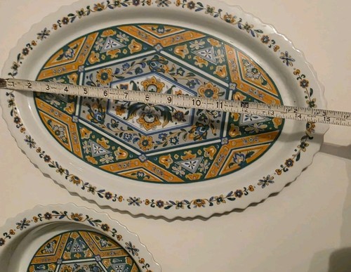 Vintage One World China Oval Serving Platter & Bowl by Sango/Japan Shalon 8010 - Picture 4 of 6