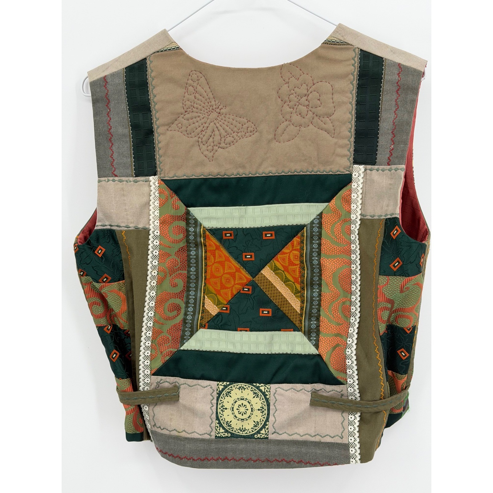 Handmade Patchwork Vest Womens Multicolor Boho Qu… - image 3