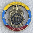 DEA Andean Region Bogota Cartagena Colombia Federal Drug Police Challenge Coin — photo 3