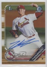 2019 Bowman Draft Chrome Pick Gold Refractor 19/50 Zack Thompson Auto sl3