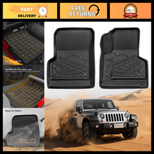 All-weather Floor Mats For Jeep Wrangler Tj 1997-2006 Custom Fit Tpe Rubber 2-