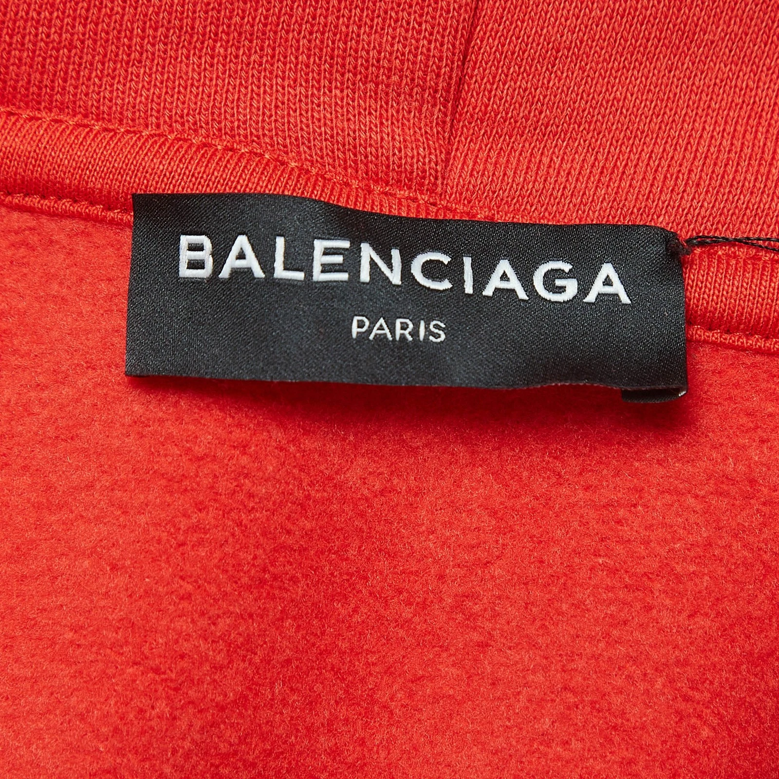 Felpa con cappuccio Balenciaga stampa logo rosso misto cotone (8 anni)