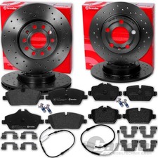 BREMBO Perforé Disques de Frein Sport + Revêtements Ant. + Salut Convient pour