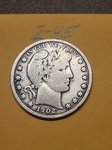 1902 O Barber Half Dollar F  Lot2-45