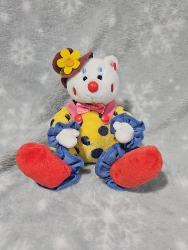 Vintage 2005 Ty Beanie Babies Juggles Clown Teddy Bear Plush Stuffed Animal