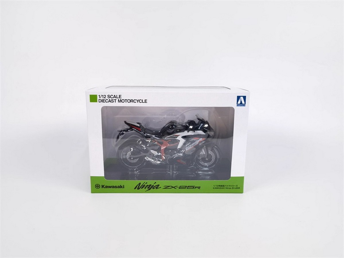 AOSHIMA 1/12 Scale Kawasaki Ninja ZX-25R Red/Black Motorcycle