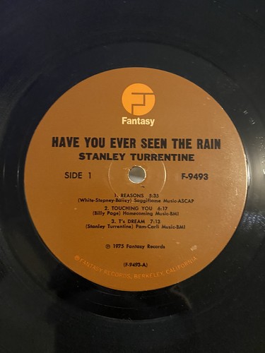 STANLEY TURRENTINE - Have You Ever Seen The Rain - 1975 Fantasy F-9493 LP Vinyl - Picture 9 of 13