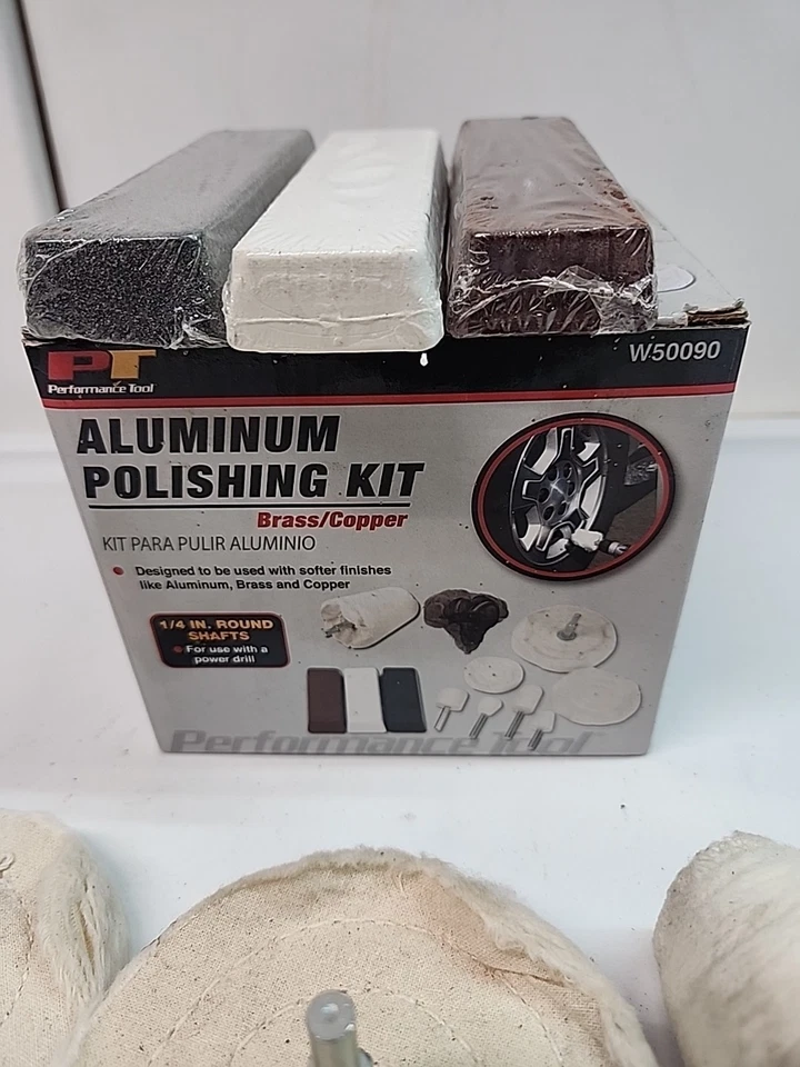 Kit de almohadillas de pulido de aluminio de 11 piezas rueda de pulido de algodón + barras compuestas Foto 2 de 4