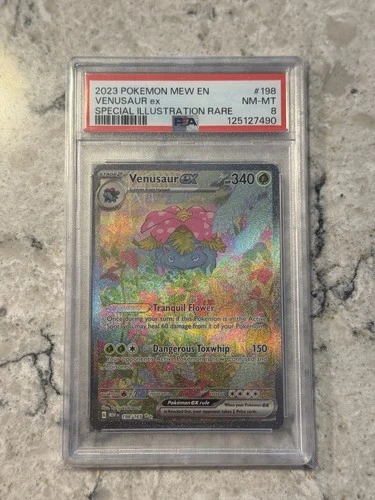 Pokémon TCG Venusaur EX Special Illustration Rare Card 198/165 2023 PSA 8