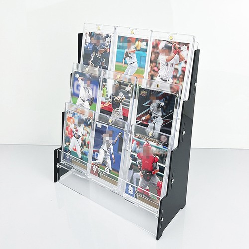 Espositore 3 Livelli Trading Card per Collezione Carte Classificate Baseball Sport Card - Foto 8 di 9