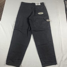 Vintage Abercrombie  Fitch Pants Mens 34 Black Wide Baggy Utility Carpenter