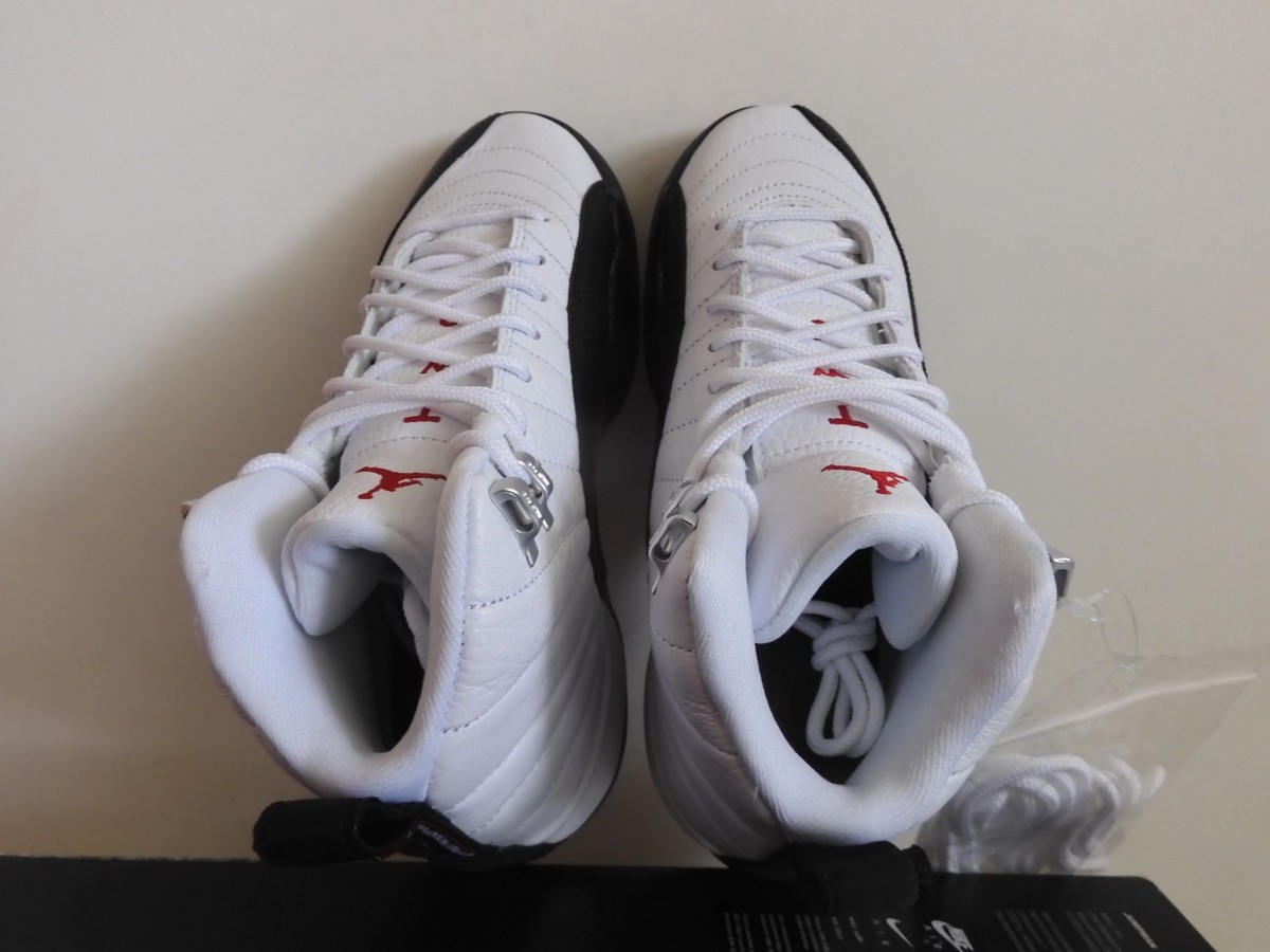 Nike Air Jordan 12 Retro Taxi Flip (GS) White-Gym Red-Black Sz 4Y