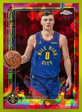 2025 Topps Chrome Sapphire Christian Braun Red Refractor /5 Denver Nuggets